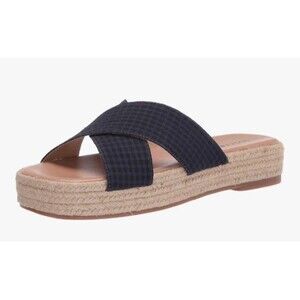 Lucky Brand | Shoes | Womens Lucky Brand Valki Espadrille Wedge Sandals  Leather Peacoat Size 65 | Poshmark